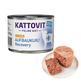 Влажный беззерновой лечебный корм Kattovit Veterinary Recovery - для кошек в период восстановления, с курицей и свининой