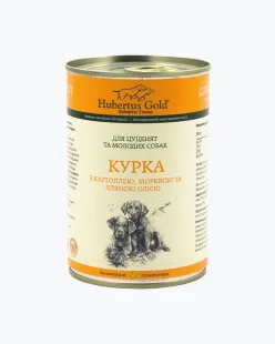 Влажный корм Hubertus Gold (Хубертус) - для щенков, с курицей, картофелем и морковью