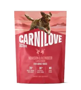Сухий беззерновий корм Carnilove Active Venison & Reindeer & Wild Boar Active Adults - для дорослих собак усіх порід, з олениною та диким кабаном