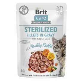 Brit Care Sterilized Fillets in Gravy Hearty Rubbit