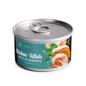 Влажный корм Savory Chicken Fillets rich in Shrimps in Jelly for Kittens - для котят, филе курицы с креветками в желе
