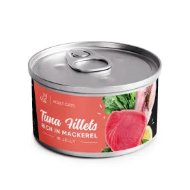 Влажный корм Savory Tuna Fillets rich in Mackerel in Jelly for Adult Cats - для взрослых кошек, филе тунца с макрелью в желе