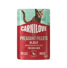 Беззерновий вологий корм Carnilove Jelly Pheasant with Raspberry Leaves - для котів, з фазаном і листям малини