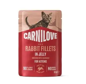 Беззерновий вологий корм Carnilove Jelly Rabbit with Marigold Kittens - для кошенят, з кроликом і календулою в желе