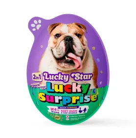 Ласощі-сюрприз 2 в 1 Lucky Star Lucky Surprise Duck & Cod Wheels - для собак, та міні-ролами з мʼяким мʼясом качки та тріски