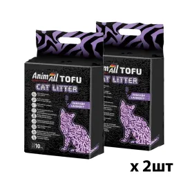 Набір соєвих наповнювачів AnimAll Tofu, з ароматом лаванди 10 л/4,66 кг х 2 шт