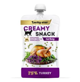 Ласощі Lucky Star Creamy Snack Turkey - для котів, лагідне пюре з індичкою