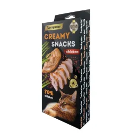 Рідкі ласощі Lucky Star Creamy Snack Chicken - для котів, з куркою (6 стіків по 10 г)