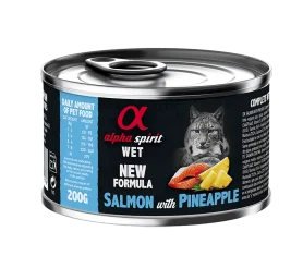 Полнорационный влажный корм Alpha Spirit Salmon with Pineapple для взрослых кошек всех пород. с лососем и ананасами
