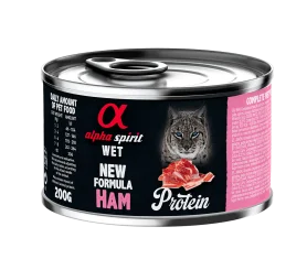 Полнорационный влажный корм Alpha Spirit Ham for Adult Cats для взрослых кошек всех пород, со свининой