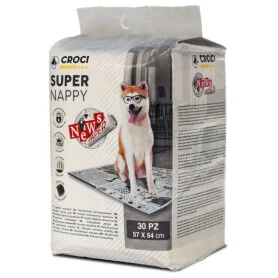 Пеленки Croci Super Nappy Newspaper одноразовые с принтом газета для собак, 57х54 см