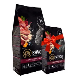 Сухой корм Savory Adult Cat Steril Fresh Turkey and Duck - для стерилизованных кошек с индейкой и уткой