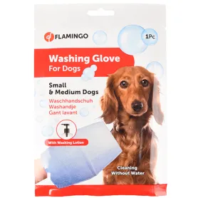 Рукавиця-серветка Flamingo Washing Glove Dog для миття собак без води