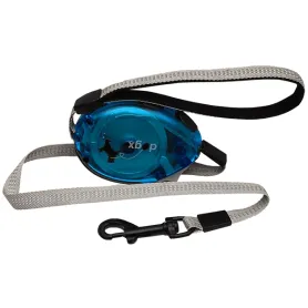 Повідець рулетка Flamingo Dogx2GO Belt Glassy S для собак до 12 кг, з світловідбивною стрічкою
