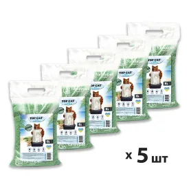 Набір соєвих наповнювачів для котячого туалету Top Cat Tofu Оcean Fresh - з ароматом морської свіжості (6 л/2,6 кг х 5шт)