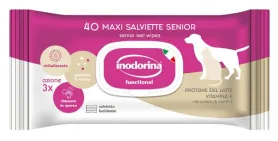 Салфетки Inodorina Functional Del Latte Vitamina E для пожилых животных, с молочными протеинами и витамином E