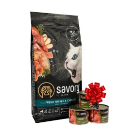Сухий корм Savory Kitten rich in Chicken with Fresh Turkey - для кошенят всіх порід, зі свіжою індичкою та куркою