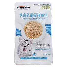 Вологий корм CattyMan Lactobacillus для котів із проблемами травлення, з куркою в желе