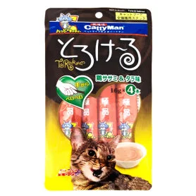 Рідкі ласощі CattyMan Tuna and Salmon для котів з тунцем і лососем (4 стіки по 16 г)
