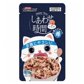 Беззерновой влажный корм CattyMan Happy Time Digestive Health для кошек с тунцом и креветками